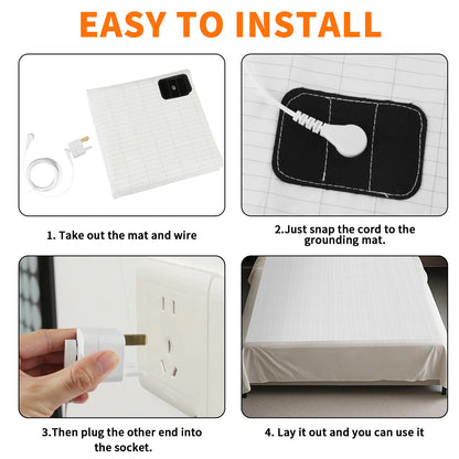 Earthing Grounding Bed Sheet 95 Cotton 5 Silver Fiber