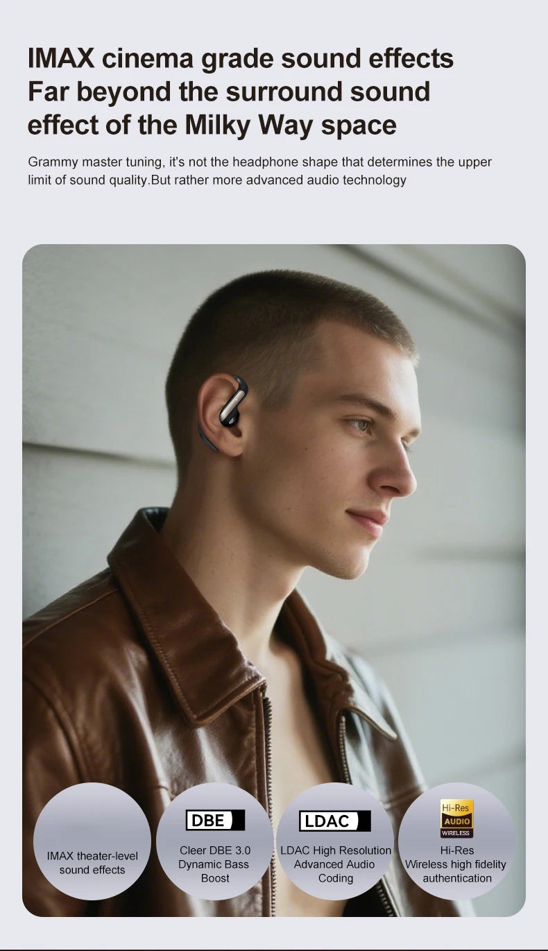 AI Translation Earbuds With Noise Canceling Ear Hook Sports