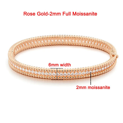 Moissanit 2mm Armband 18K vergoldetes Tennisarmband