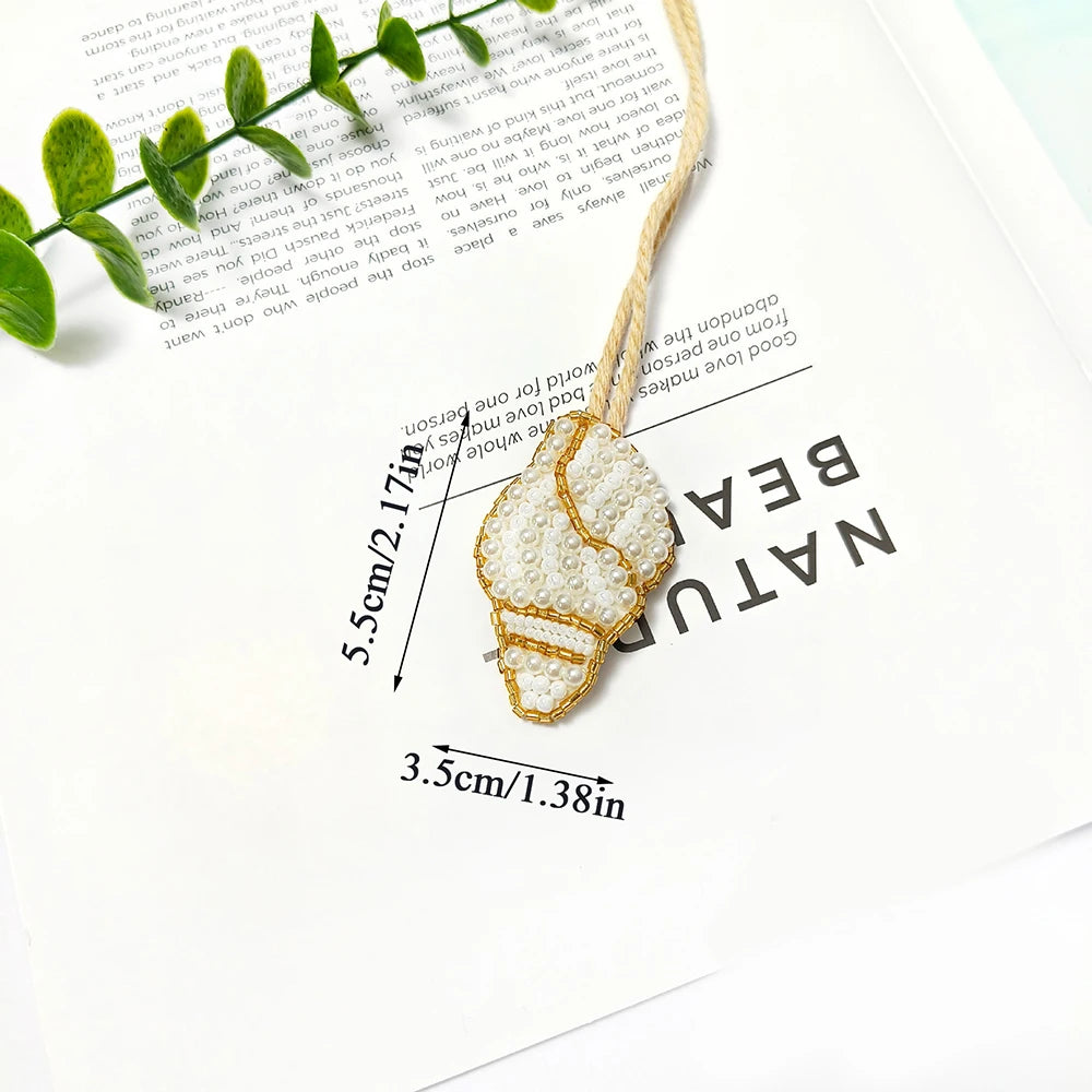 Kokospalme paljettmerke nøkkelring veskeanheng håndlaget