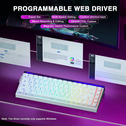 Teclado de juego mecánico con interruptor magnético al 60 por ciento 8KHz