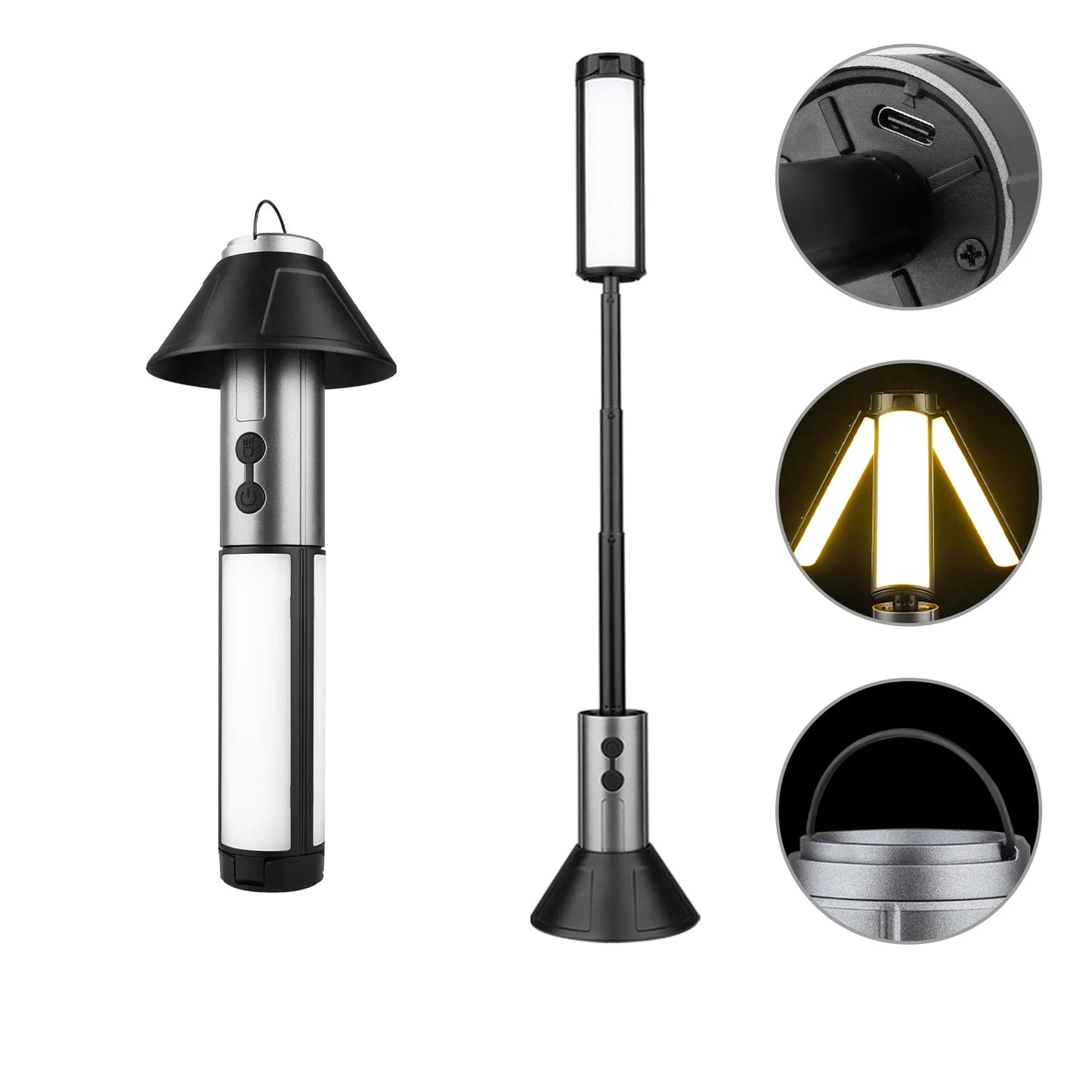 LED Searchlight Telescopic Folding ThreeHead Light, Rechargeable Outdoor Camping Light, Emergency Car Repair Fall2026