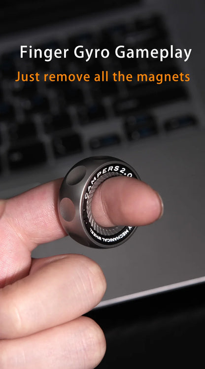 Magnetic Ratchet Fidget Ring Stainless Steel EDC Gift