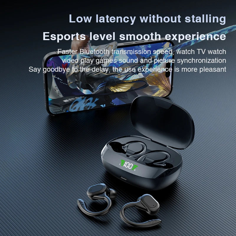 Auriculares de traducción AI inalámbricos con gancho para la oreja Bluetooth