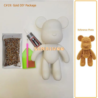 Diamantmalerei Set 5D Vollbohrung Kristall Bär Puppe Weihnachten 2025 DIY Strass Mosaik Funkelnde Wohnkultur Geschenk