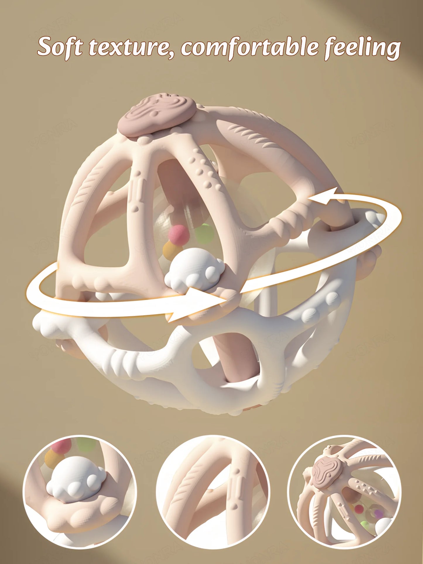 Silikone bidering rangle kugle Montessori nyfødt sensoriske legetøj