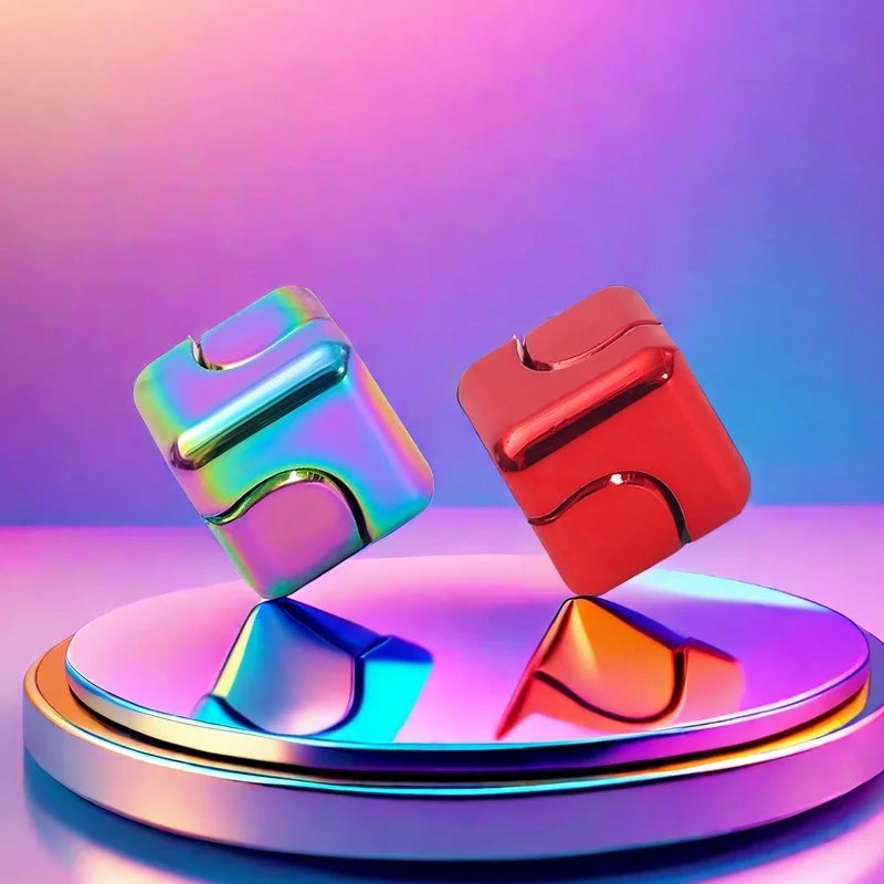 Fidget Spinner Cube Metal Desk Toy Stress Relief Gadget