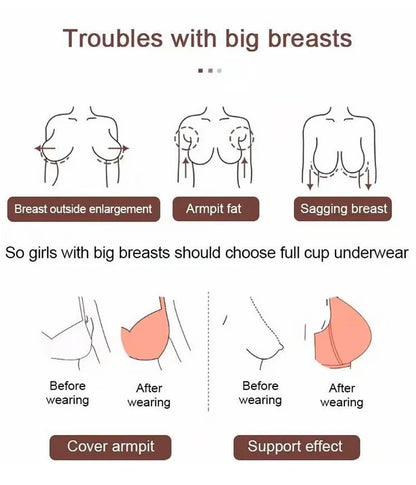 Supportive seamless women's bra – wire-free, full coverage, padded, everyday comfort