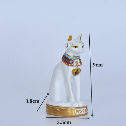 Statua mini gatto dea egizia in resina decorazione per casa e giardino idea regalo retrò