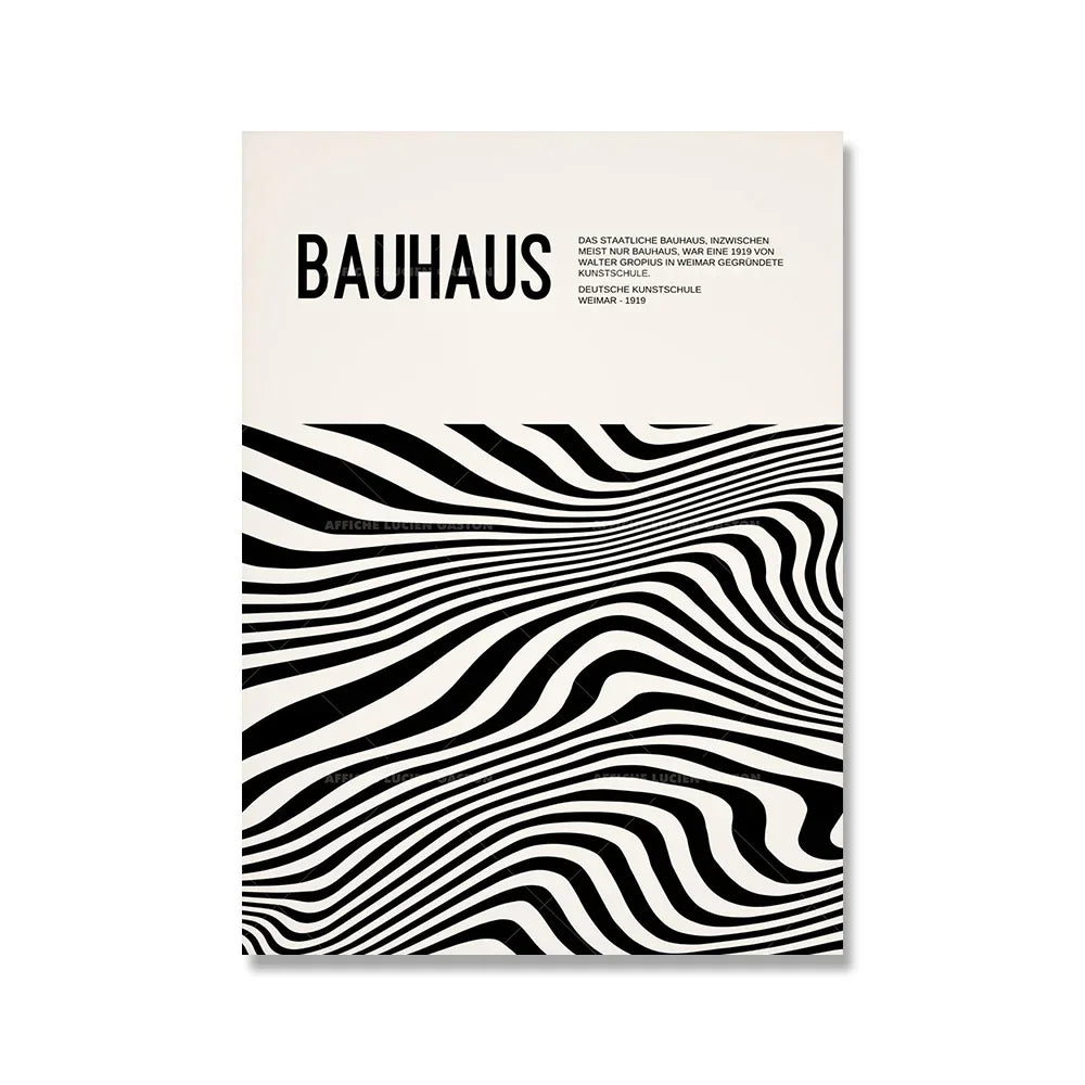 Impression sur toile murale Bauhaus avec citation rose moderne nordique