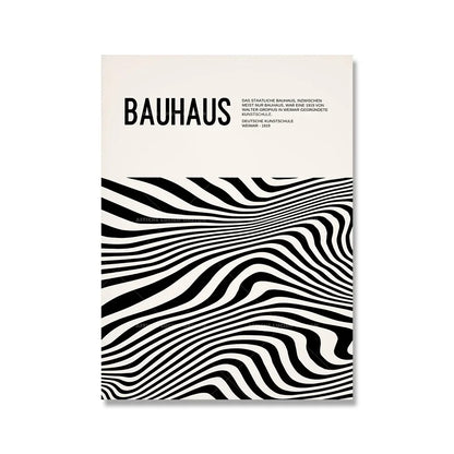 Impression sur toile murale Bauhaus avec citation rose moderne nordique