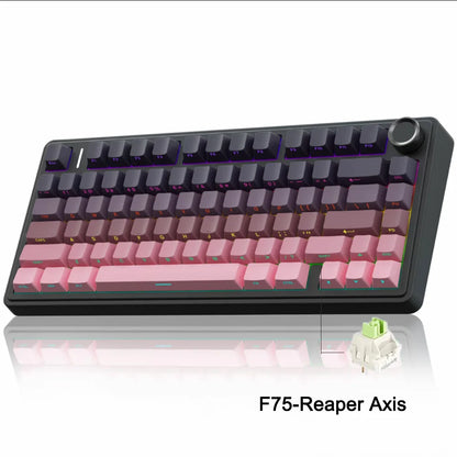 Teclado mecánico para juegos compacto AULA F75 al 75% RGB