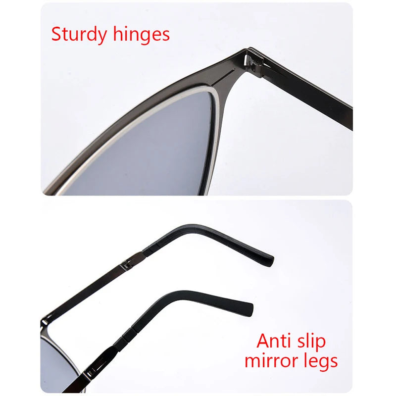 Polarisierte faltbare Sonnenbrille Ultraleichter Edelstahl Retro quadratischer Rahmen Sommer 2026 Reise-Essential