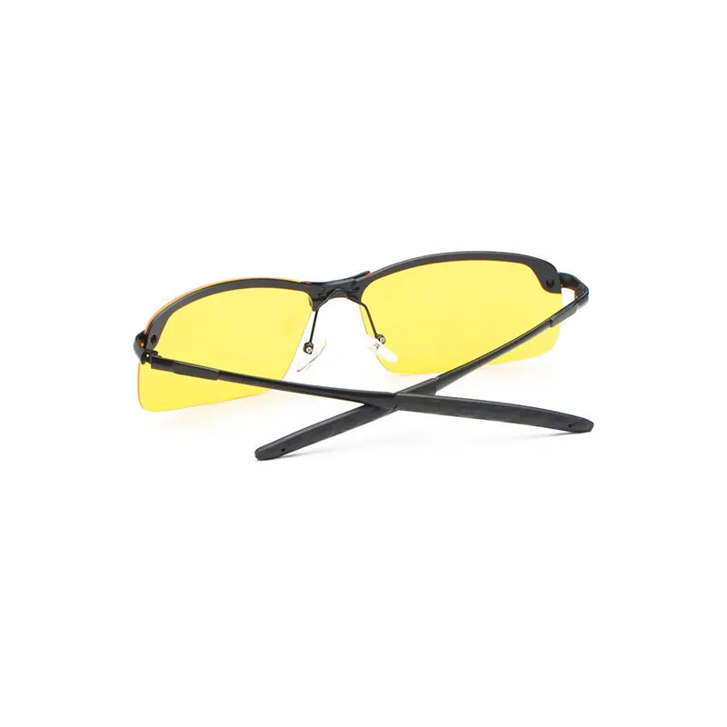 Polarized Night Driving Sunglasses Rimless Alloy Frame UV400 Protection Fall 2025