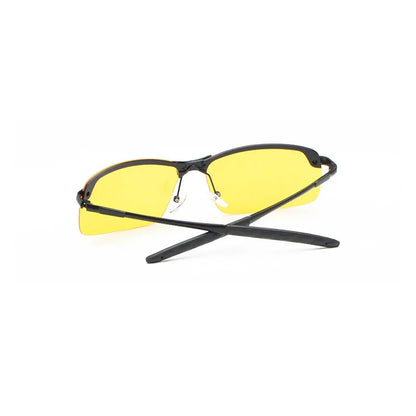 Polarized Night Driving Sunglasses Rimless Alloy Frame UV400 Protection Fall 2025