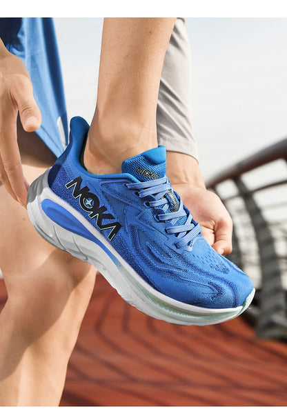 Breathable lightweight men's running shoe – flyknit upper, rubber outsole, spring autumn sport