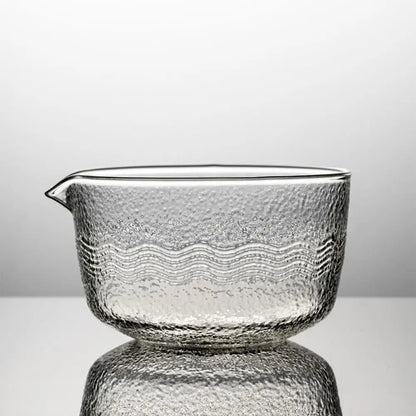 Matcha Mixing Bowl Glass Pouring Spout Japanese Tea