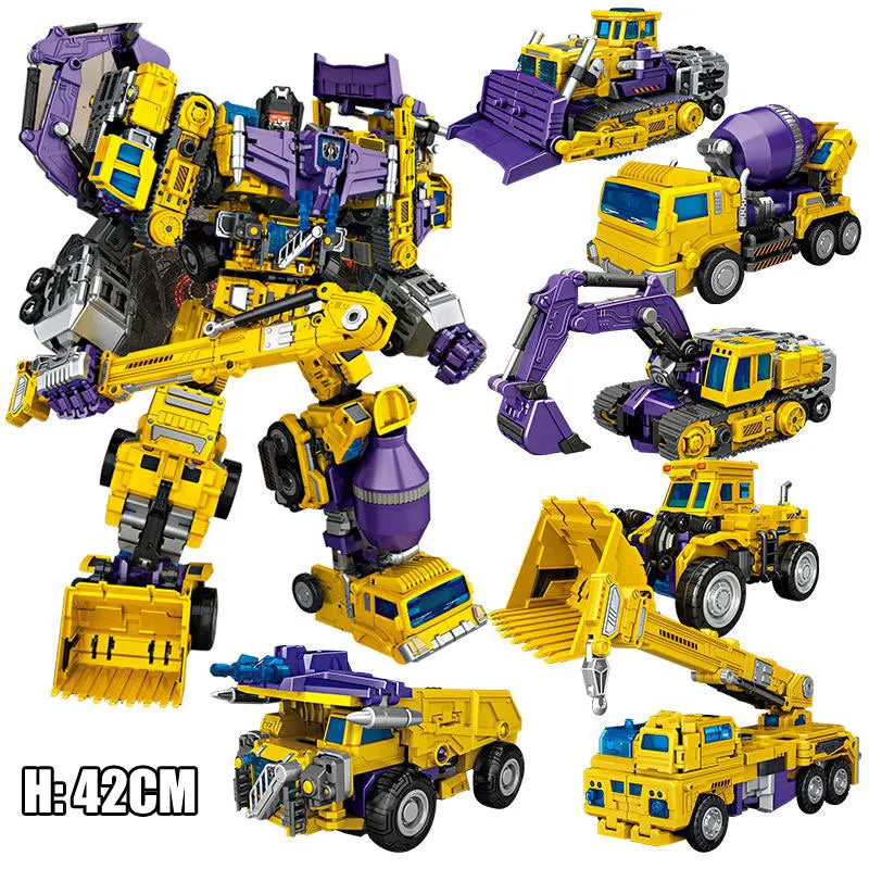 Transformation Robot Action Figure - Kids Deformation Toy, Movie-Inspired Design Giant 6-in-1 Devastator