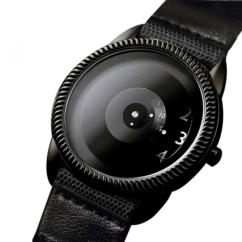 Quartz Handless Watch Canvas Strap Minimalist Style