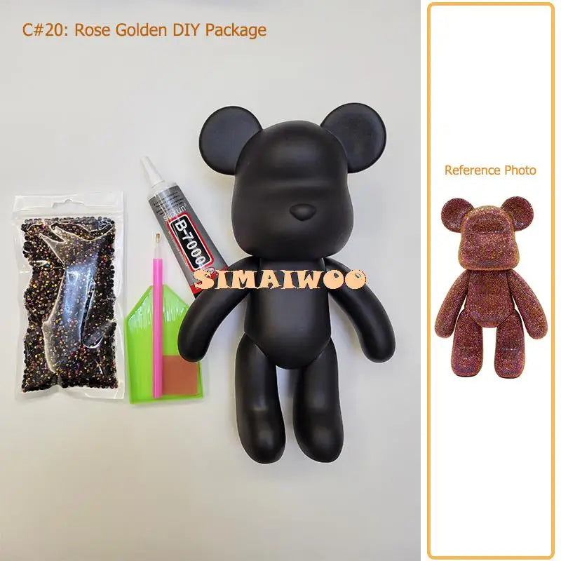 Diamantmalerei Set 5D Vollbohrung Kristall Bär Puppe Weihnachten 2025 DIY Strass Mosaik Funkelnde Wohnkultur Geschenk