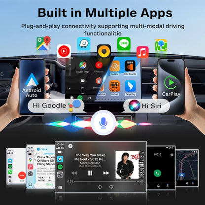 Wireless CarPlay Android Auto Adapter Mini 2-In-1 Plug And Play 5.8GHz WiFi Auto Connect OTA Upgrade Fall 2025 Gift
