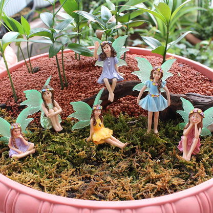 Set di 6 Figurine da Giardino Fatato Vaso Bonsai Micro Paesaggio Decorazione Scena Fiabesca Regalo Estate 2026