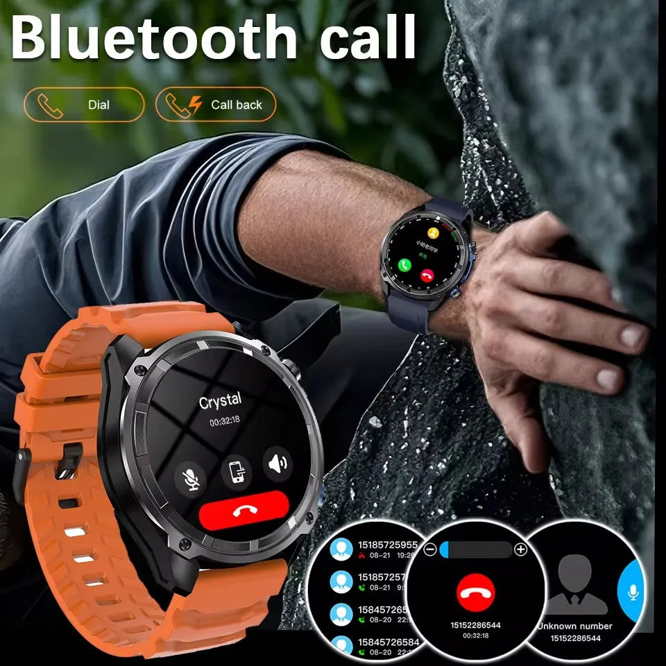 GPS Smartwatch 5ATM Waterproof Rugged Military Outdoor Watch Fall 2025 Offline Maps All-Day Battery