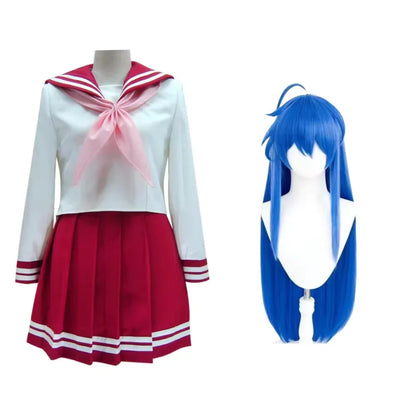 Lucky Star Izumi Konata anime-cosplaykostuumset met pruik voor volwassenen Halloween 2026