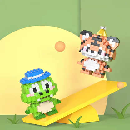 Mini Süße Tiere Mikro Bausteine Löwe 3D Spielzeugset für Kinder