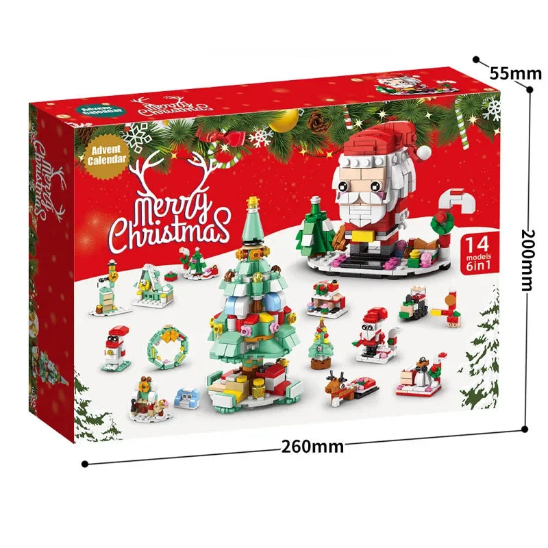 Calendario de Adviento de Bloques de Construcción de Navidad Kit DIY para Niños