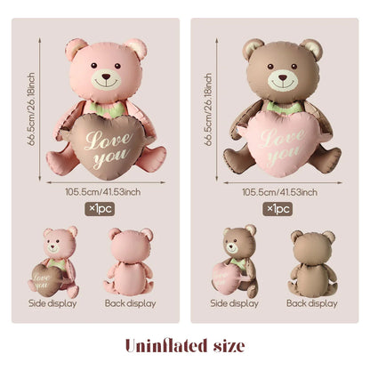 3D Beerballon Folie Liggend Cartoon Hart Ontwerp Verjaardagsfeest En Valentijn Versiering 2026 Geschenk