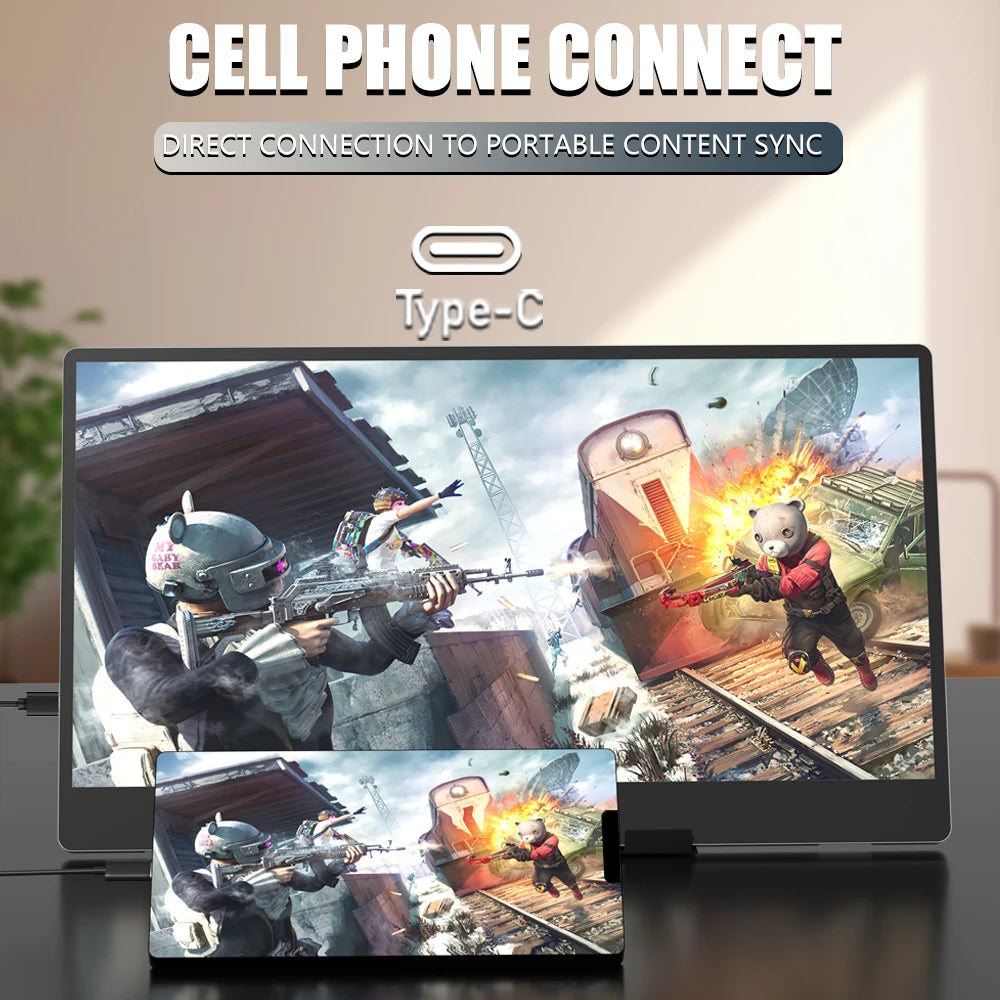 Monitor portátil 14 pulgadas 60Hz pantalla de viaje con altavoces