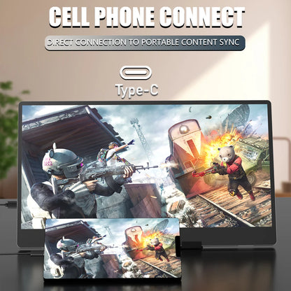 Monitor portátil 14 pulgadas 60Hz pantalla de viaje con altavoces