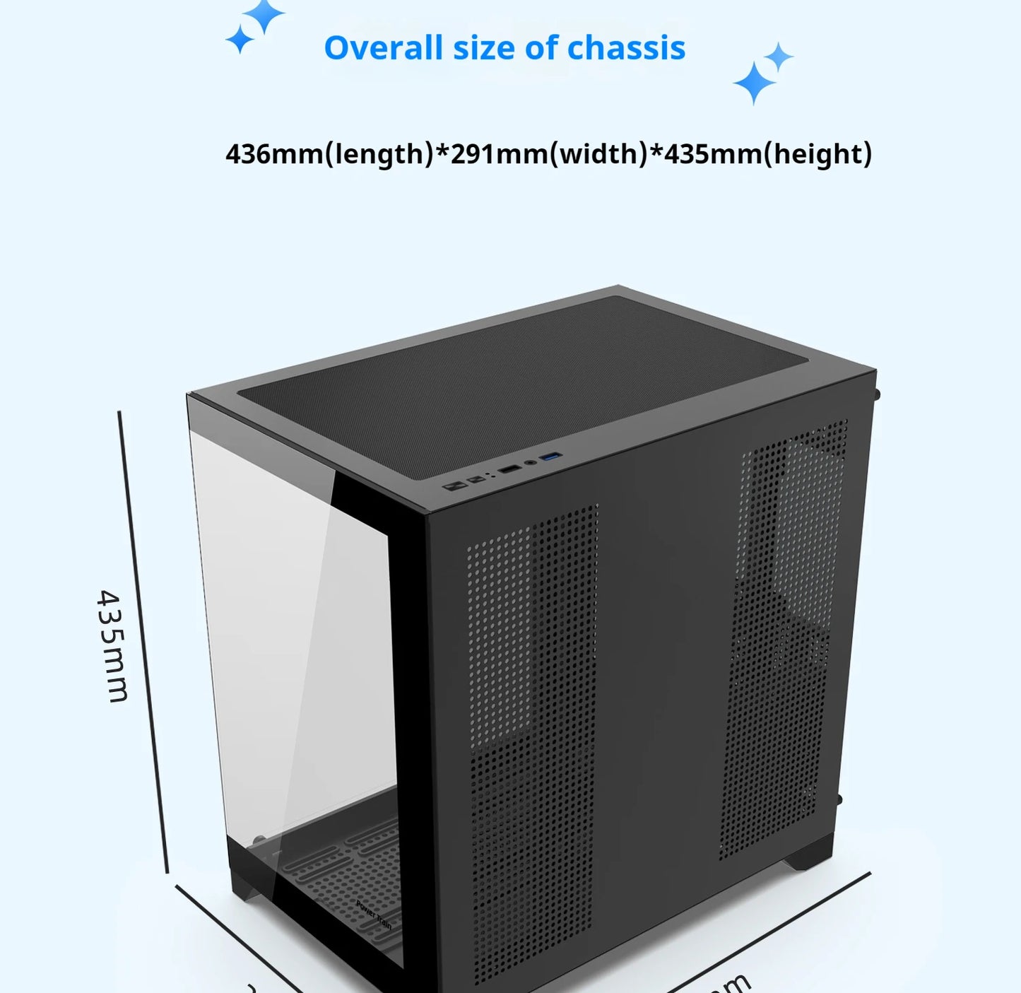 Boîtier PC Gaming Dreamland Pro ATX Double Verre Châssis 360mm