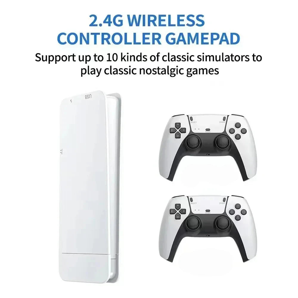 Mini Retro Game Console with 20,000 Classic Games - 4K HD Output, Dual Wireless Controllers