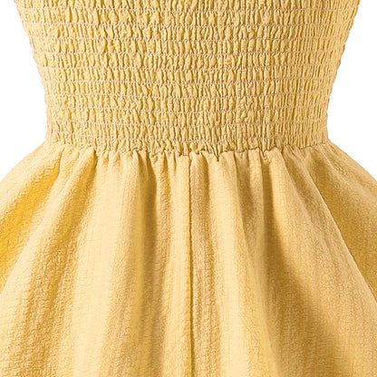 Soft Girls' Princess Dress - Tiered Sling Dress, Flattering, Polyester, For Birthday Party