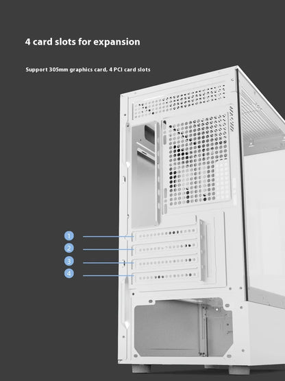 Mini ITX PC kabinet 240mm vandkøling MicroATX chassis