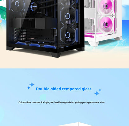 Boîtier PC Gaming Dreamland Pro ATX Double Verre Châssis 360mm
