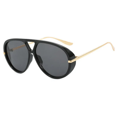 Kvinne Designer Vintage Oversized Solbriller - Svart Motedesign for Kvinner