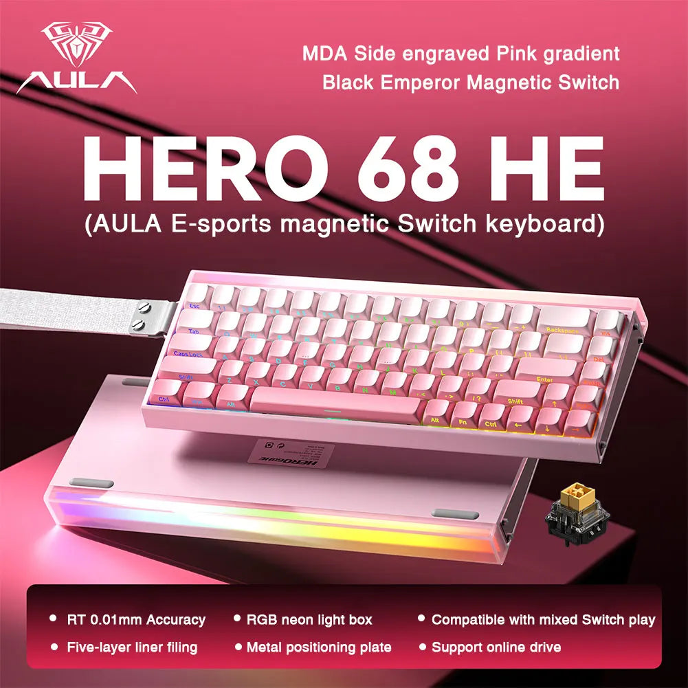 Mechanical Gaming Keyboard 68 Key RGB Compact Esports