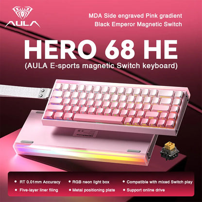 Mechanical Gaming Keyboard 68 Key RGB Compact Esports