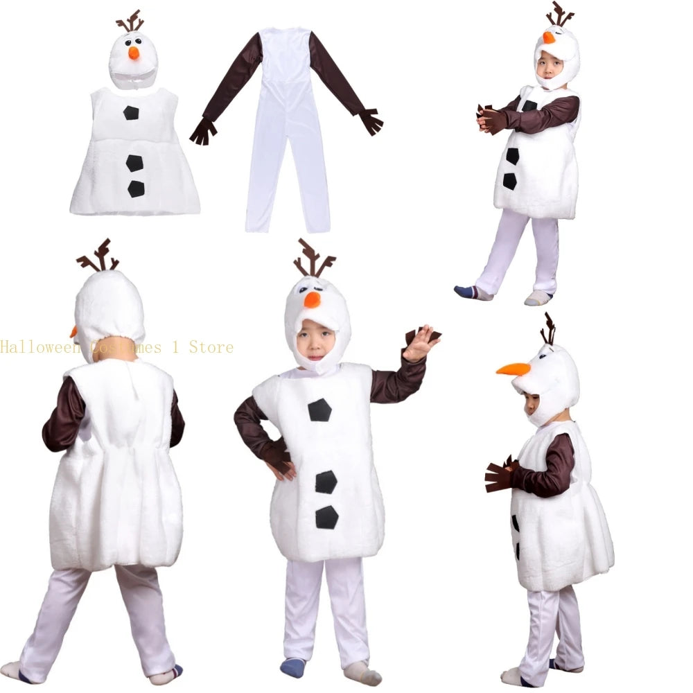 Olaf Frozen-sneeuwman-cosplaykostuum voor kinderen en peuters, cartoonverkleedkleding voor Halloween, kerst- en verjaardagsfeestjes 2026