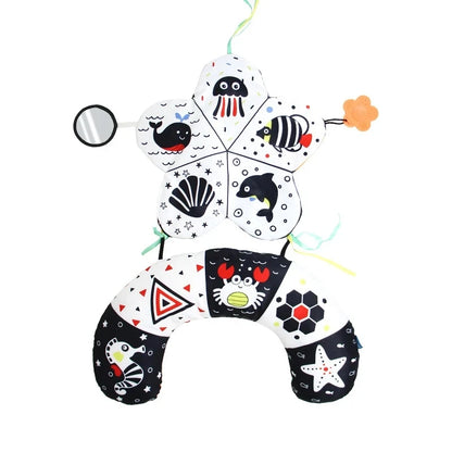 Variant image for High Contrast Baby Tummy Time Pillow with Mirror, Teething Toy, and Crinkle Paper for Infants 0-6 Months-2