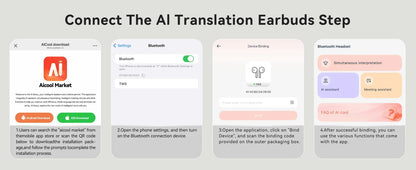 Wireless Translator Earbuds Touch Screen Case 144 Languages