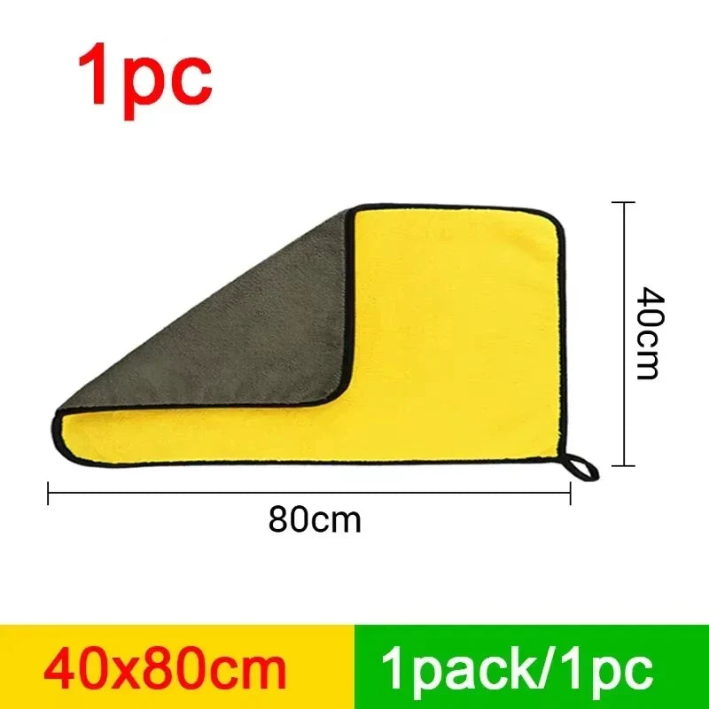 Car Microfiber Towels Double Layer Detailing Cloth Fall 2025 Soft Highly Absorbent Drying Towel