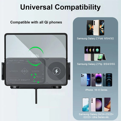 Wireless Car Charger Dual Coil Fold Screen Mount Fast Charge For Foldable Phones Air Vent Car Holder Fall 2026