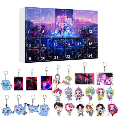 Kpop adventskalender 24 dagen demonjagers sleutelhanger cadeau