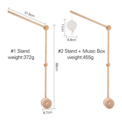 Baby Crib Mobile Wooden Nursery Newborn Sensory Toys