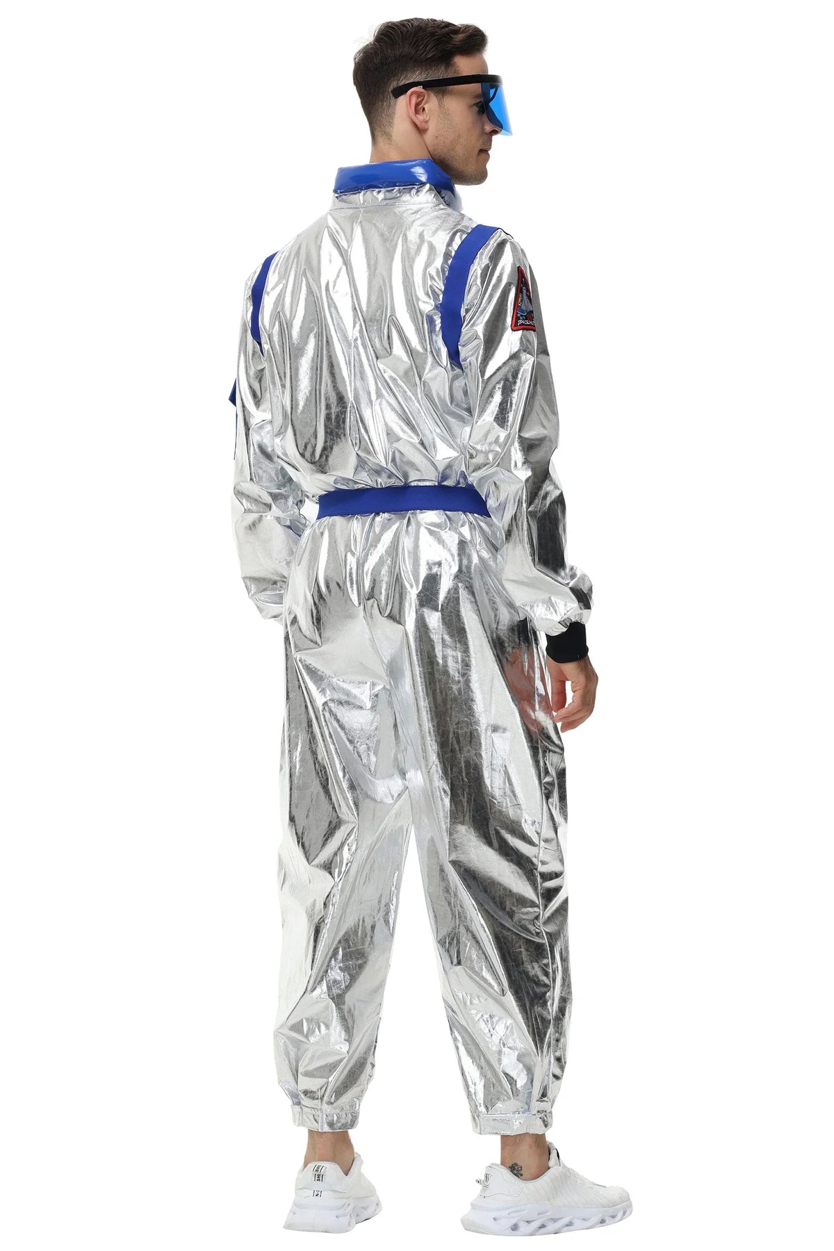 Zilverkleurig astronautenruimtepak voor volwassenen, jumpsuit voor koppels, cosplay voor Halloween, carnaval en verkleedfeesten 2026
