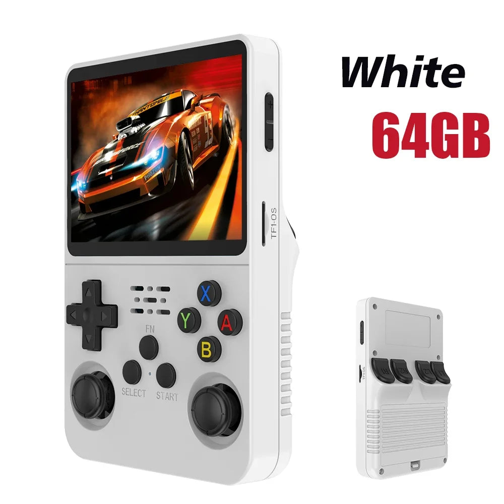 Portable R36S Retro Handheld Video Game Console - 3.5" IPS Screen, 64GB Storage, Linux System